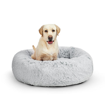 PaWz Pet Bed Cat Dog Donut Nest Calming Mat Soft Plush Kennel M PaWz